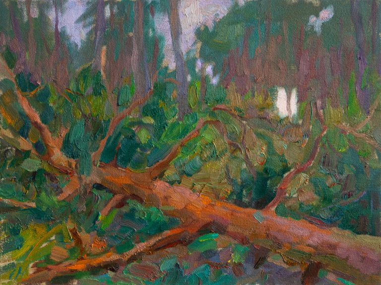 Fallen Tree painting by Elena Morozova