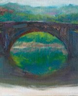 Ponte Buriano - a beautiful bridge in Italy painted with oil on canvas