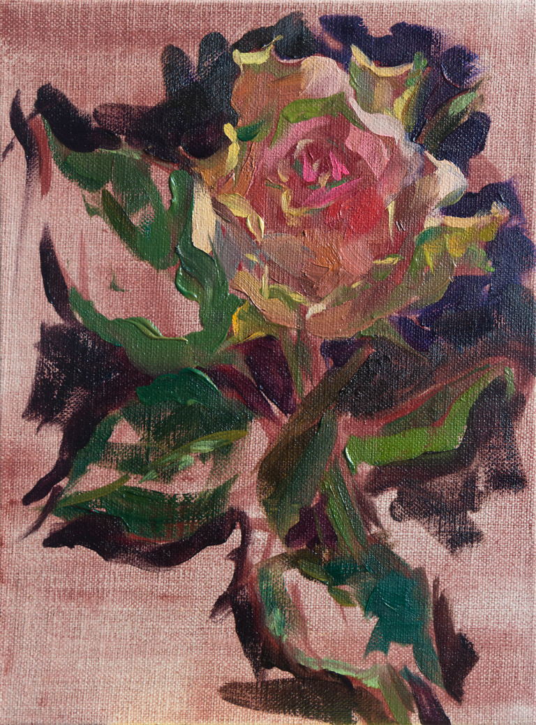 Sketch of a Rose painting by Elena Morozova