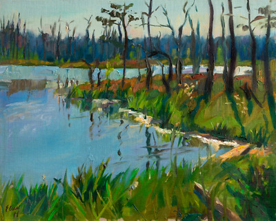 Enigmatic Marshlands painting by Elena Morozova