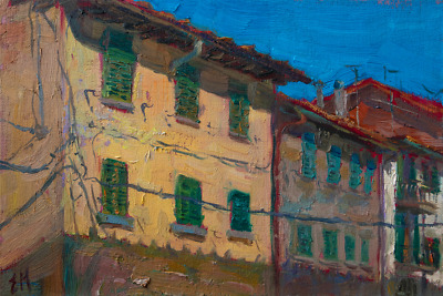 Tuscan Houses painting by Elena Morozova