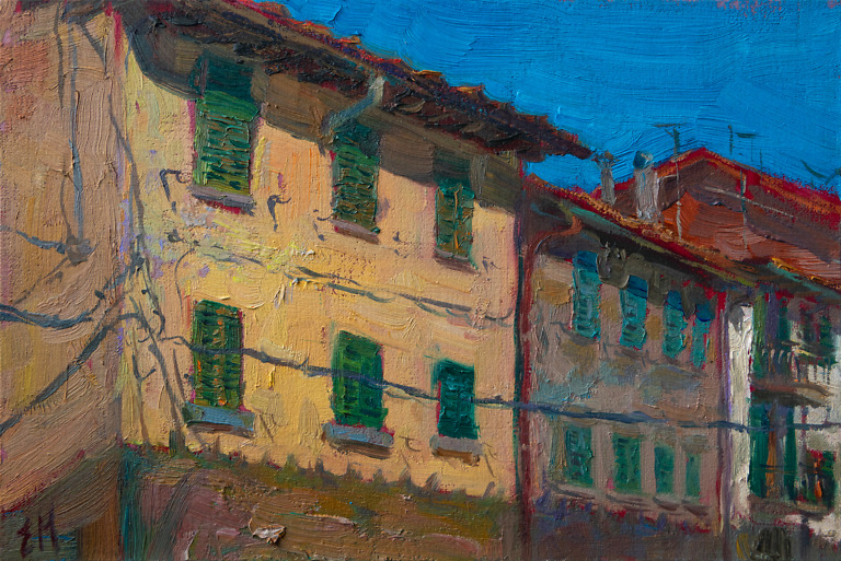 Tuscan Houses painting by Elena Morozova